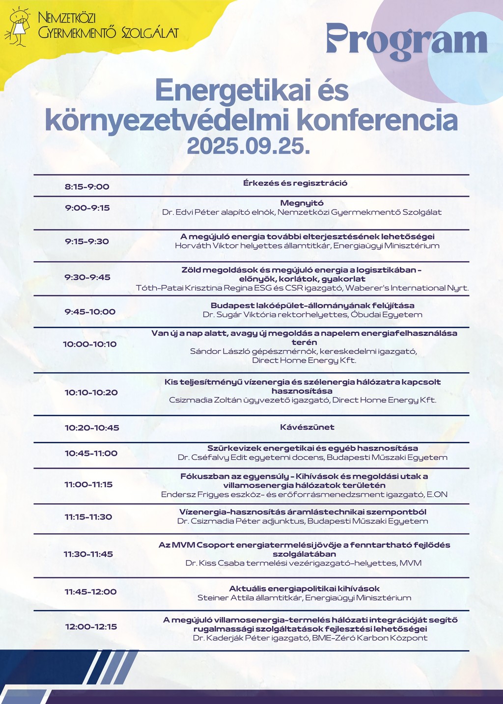 Energetikai konferencia program 1
